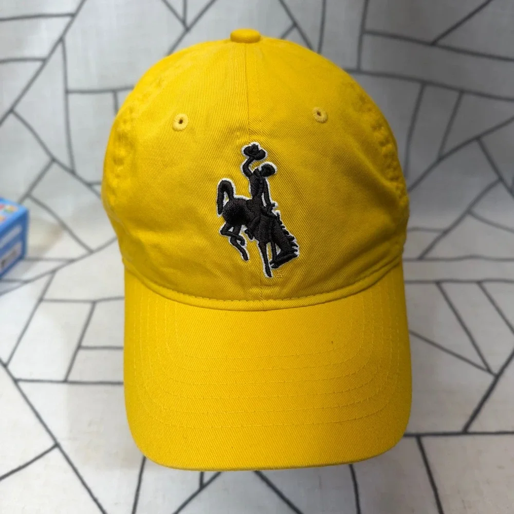 Zephyr Wyoming‎ Cowboys Hat OSFM Yellow Bucking Horse Embroidered Dad Cap